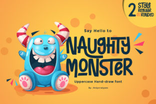 Naughty Monster: A Playful Display Font for Branding Projects